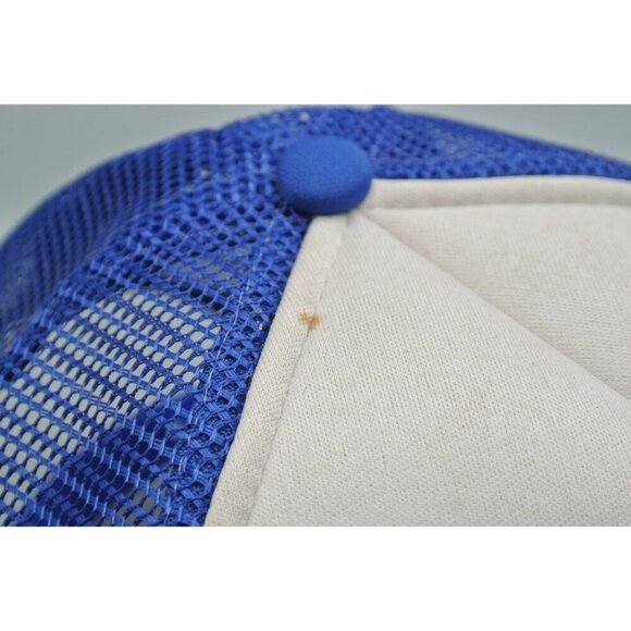 Mission Raceway Park BC Trucker Hat Mesh Snapback Wilson OS VTG Blue White - Picture 9 of 9